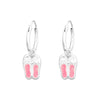 Children's Sterling Silver 'Ballet Shoes' Hoop Earrings