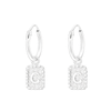 Children's Sterling Silver 'Letter C' Hoop Earrings