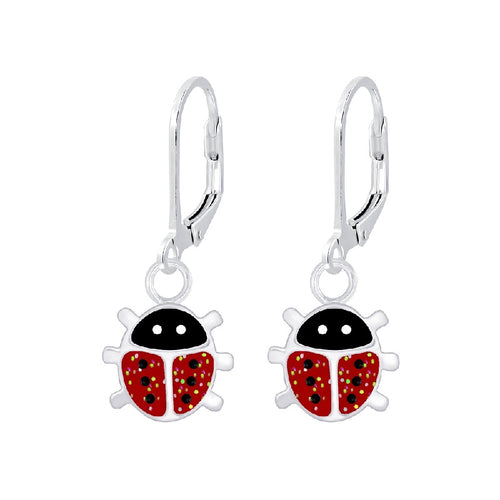Children's Sterling Silver 'Ladybird/Ladybug' Lever Back Earrings