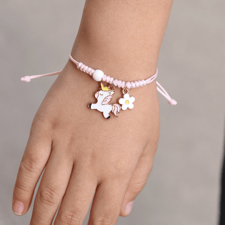 Children's Adjustable 'Red Cherries' Wish Bracelet / Friendship Bracelet