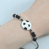 Set of 12 Children's Adjustable 'Football' Wish Bracelets / Friendship Bracelets