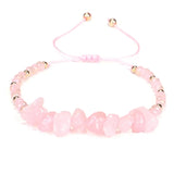 Adjustable 'Pink Crystal' Natural Stone Wish Bracelet / Friendship Bracelet