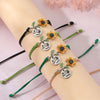 Adjustable 'Bee Happy, Bee You' Wish Bracelet / Friendship Bracelet -Black