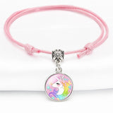Children's Adjustable Unicorn Wish Bracelet / Friendship Bracelet - Pale Pink