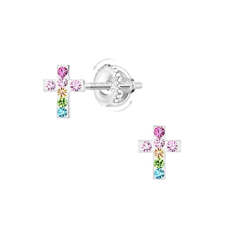 Children's Sterling Silver Crystal Cherry Pendant Necklace