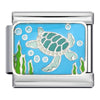 Stainless Steel 9mm Shiny Sea Turtle Link for Italian Charm Bracelet