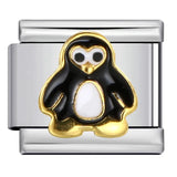 Stainless Steel 9mm Shiny Penguin Link for Italian Charm Bracelet