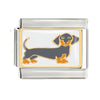 Stainless Steel 9mm Shiny Dachshund Link for Italian Charm Bracelet