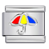 Stainless Steel 9mm Shiny Link with Umbrella for Italian Charm Bracelet