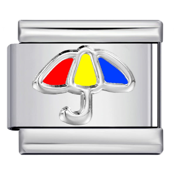 Stainless Steel 9mm Shiny Link with Umbrella for Italian Charm Bracelet