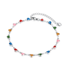 Adult's 'Hawaii Hearts' Multicoloured Adjustable Anklet