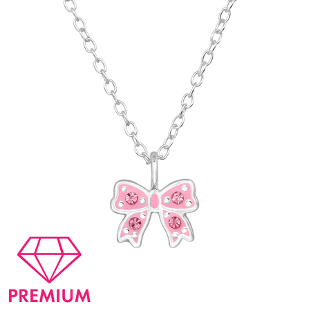 Children's Sterling Silver Diamante Crystal Cross Necklace