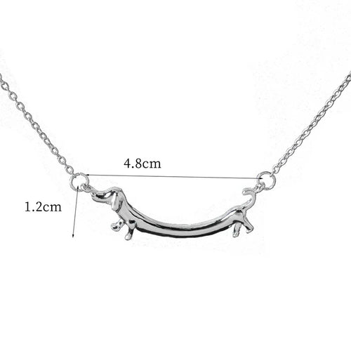 Children's Silver Coloured Dachshund/Sausage Dog Pendant Necklace
