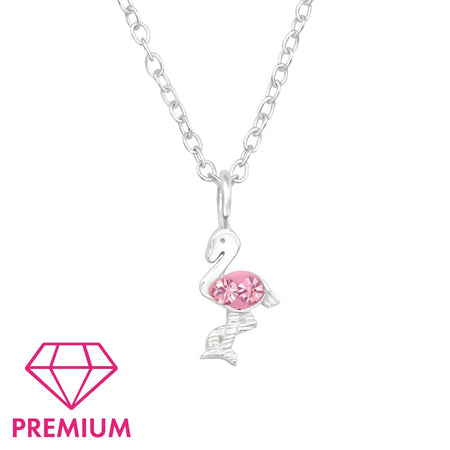 Children's Sterling Silver Crystal Cherries Pendant Necklace