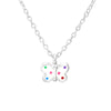 Children's Sterling Silver 'Spotty Butterfly' Pendant Necklace