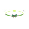 Children's Adjustable Green Butterfly Wish Bracelet / Friendship Bracelet