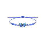 Children's Adjustable Royal Blue Butterfly Wish Bracelet / Friendship Bracelet
