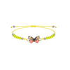 Children's Adjustable Yellow/Orange Butterfly Wish Bracelet / Friendship Bracelet