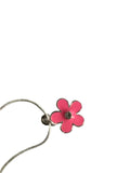 Children's Pink & Silver Flower Diamante Pendant Necklace