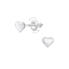 Children's Sterling Silver Heart Screw Back Stud Earrings