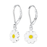 Children's Sterling Silver 'Daisy Flower' Lever Back Earrings