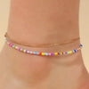 Adult's 'Aloha Echoes' Multicoloured Adjustable Anklet