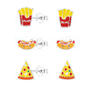Children's Sterling Silver Set of 3 Pairs of 'Food Lovers' Themed Stud Earrings