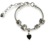 Children's Adjustable Halloween Extravaganza Silver Plated Charm Bracelet