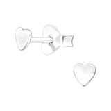Children's Sterling Silver Heart Stud Earrings