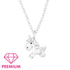 Children's Sterling Silver Unicorn Pendant Necklace