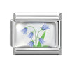 Stainless Steel 9mm Shiny Bluebell Flowers Link for Italian Charm Bracelet
