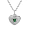 Adult's May Birthstone Heart Pendant Necklace