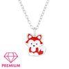 Children's Sterling Silver Fox Pendant Necklace