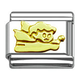 Stainless Steel 9mm Shiny Baby Angel Link for Italian Charm Bracelet