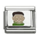 Stainless Steel 9mm Shiny Boy Link for Italian Charm Bracelet