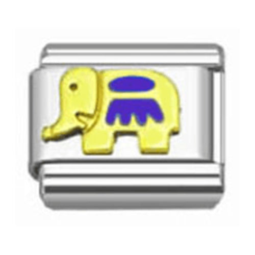 Stainless Steel 9mm Shiny Elephant Link for Italian Charm Bracelet