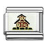 Stainless Steel 9mm Shiny House Link for Italian Charm Bracelet