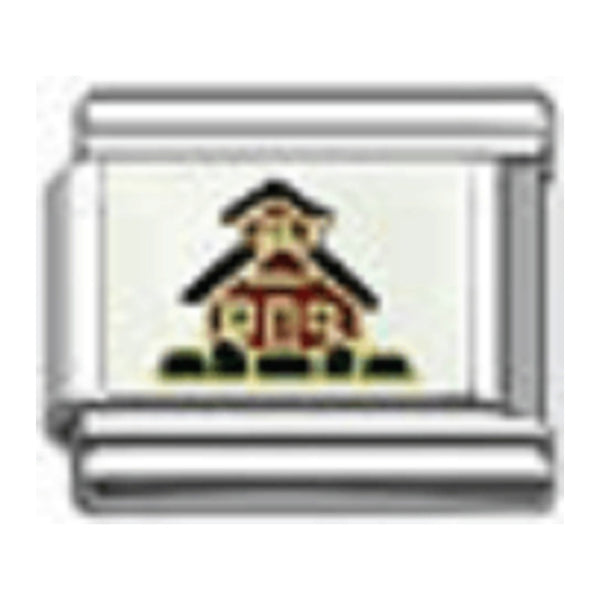 Stainless Steel 9mm Shiny House Link for Italian Charm Bracelet