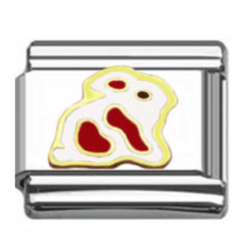 Stainless Steel 9mm Shiny Link with Bunny Rabbit for Italian Charm Bracelet