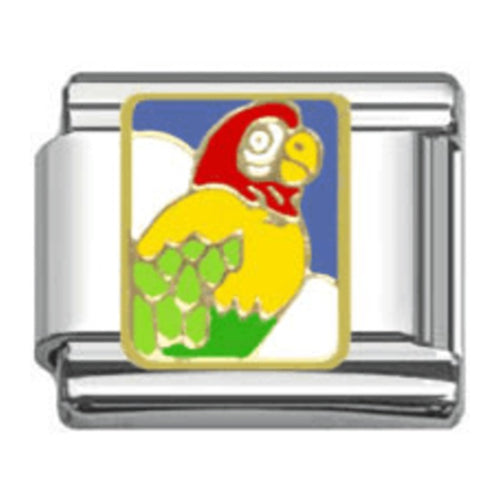 Stainless Steel 9mm Shiny Parrot Link for Italian Charm Bracelet