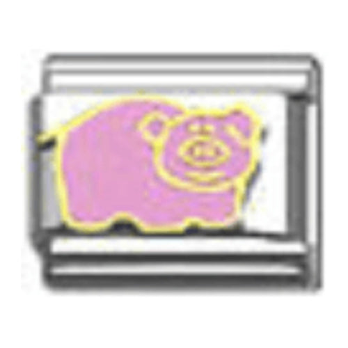 Stainless Steel 9mm Shiny Pig Link for Italian Charm Bracelet
