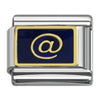 Stainless Steel 9mm Shiny '@ Symbol' Link for Italian Charm Bracelet