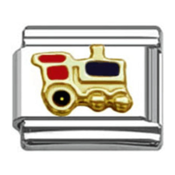 Stainless Steel 9mm Shiny Toy Train Link for Italian Charm Bracelet