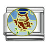 Stainless Steel 9mm Shiny Wise Owl Link for Italian Charm Bracelet
