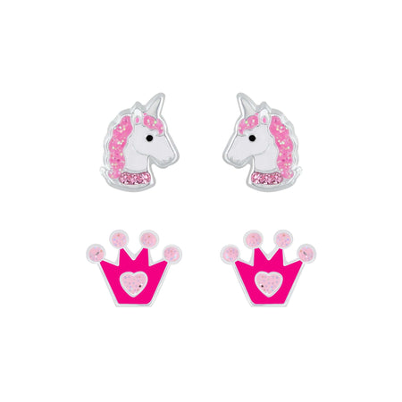 Children's Sterling Silver Unicorn Hoop Earrings