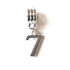 7th drop charm for bracelet or necklace