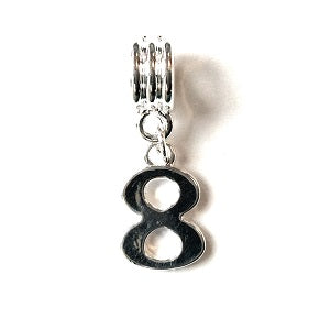 8th drop charm for bracelet or necklace