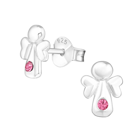 Children's Sterling Silver 'Sparkle Music Notes' Crystal Stud Earrings