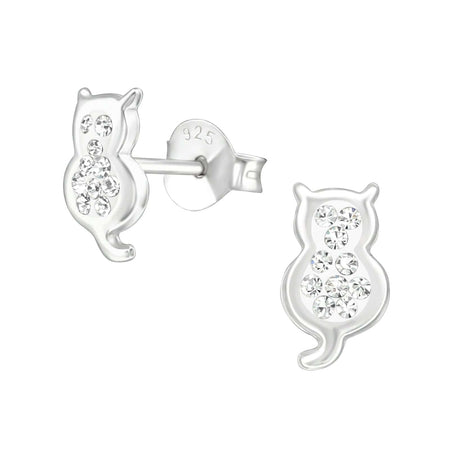 Children's Sterling Silver 'Shades of Blue Mermaid/Fish Tail' Stud Earrings