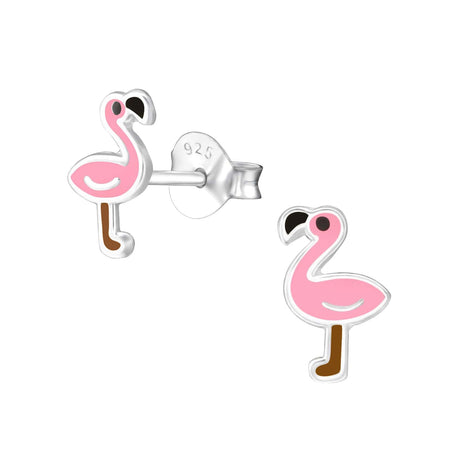 Children's Sterling Silver Set of 2 Pairs of Pink Themed Stud Earrings